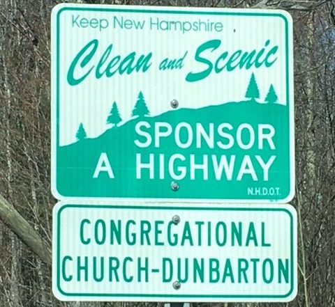 Clean and scenic sponsor a highway sign