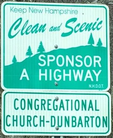 Clean and scenic sponsor a highway sign